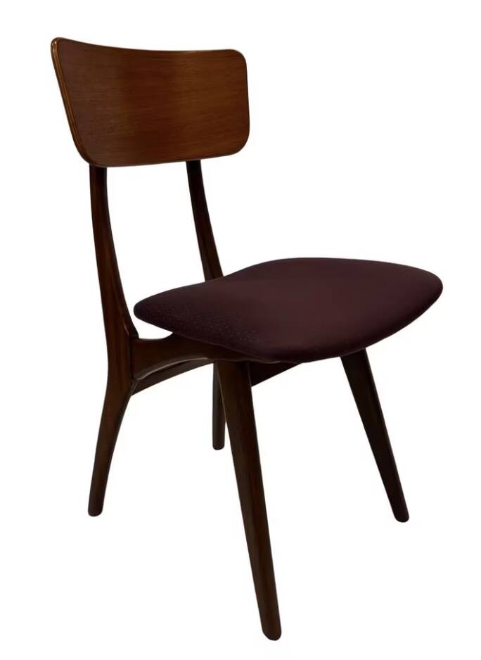 Vintage dining room chairs teak Topform design 60s Louis van Teeffelen