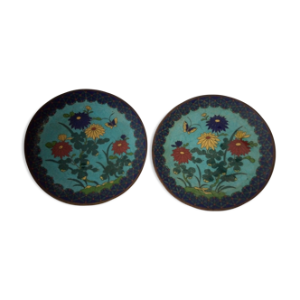 Pair of partitioned plates, Japan 19th