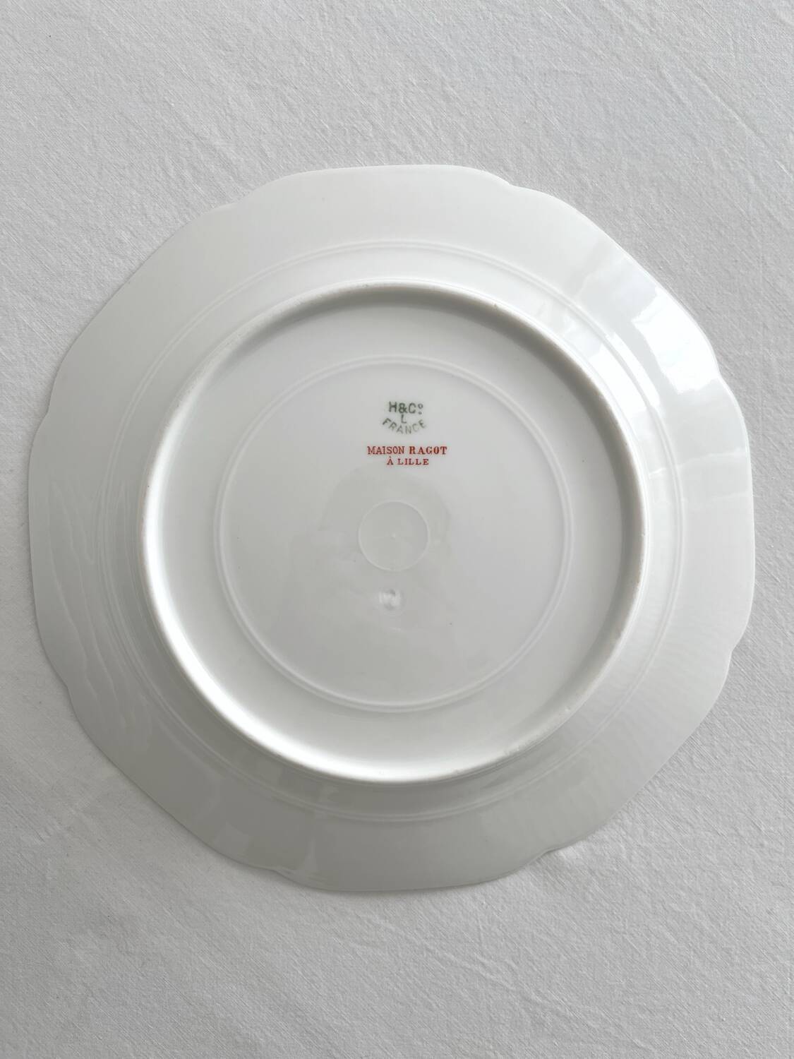 6 antique dessert plates in Limoges porcelain by Haviland & Co.