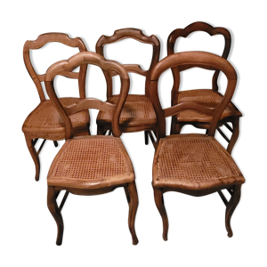 lot de 5 chaises Louis