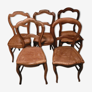 Set of 5 Louis Philippe chairs