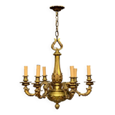 Lustre de style Louis XVI. Bronze massif.