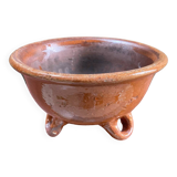 19th century salad bowl in glazed terracotta