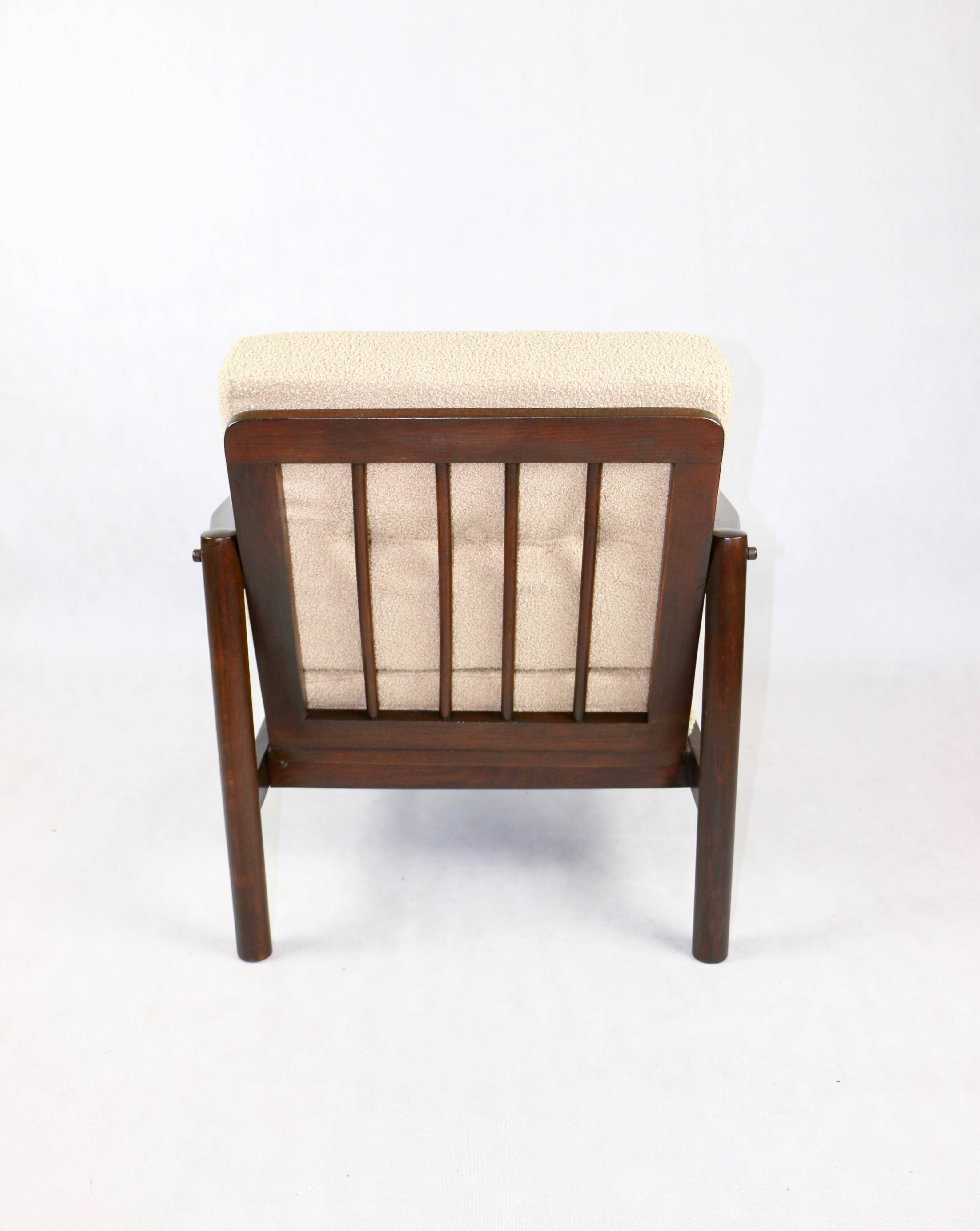 Vintage Boucle Armchair in Beige, 1970s