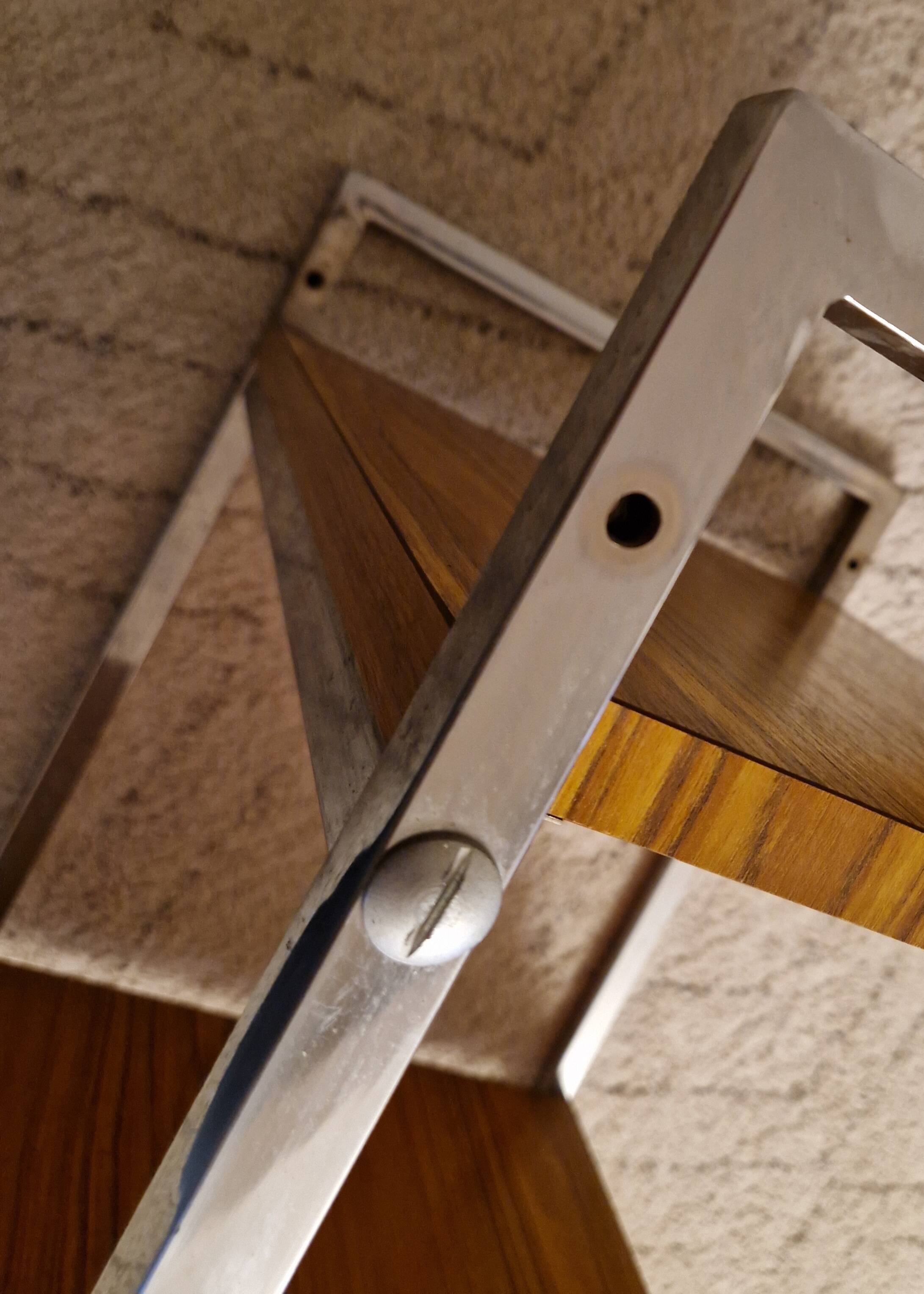 Formica, wood and chrome rolling trolley, 1970s