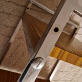 Formica, wood and chrome rolling trolley, 1970s