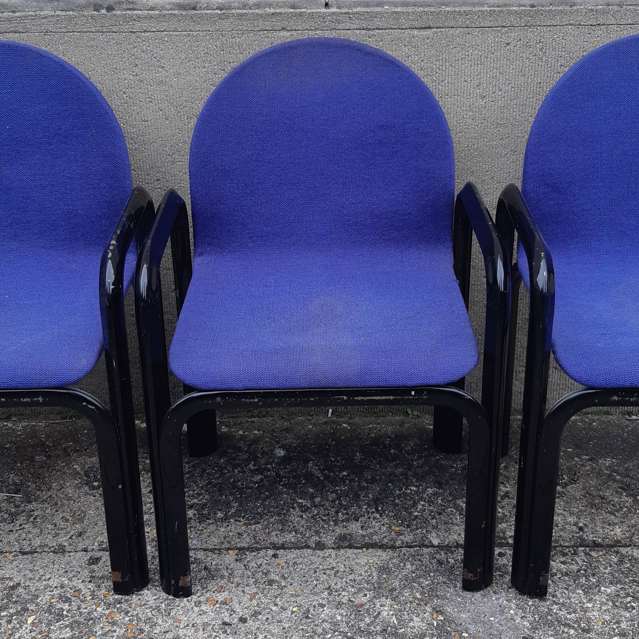 Set of 4 Orsay armchairs by Gae Aulenti for Knoll