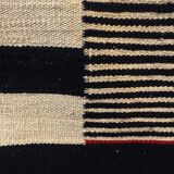 Black and ivory Kilim 195 x 163 cm
