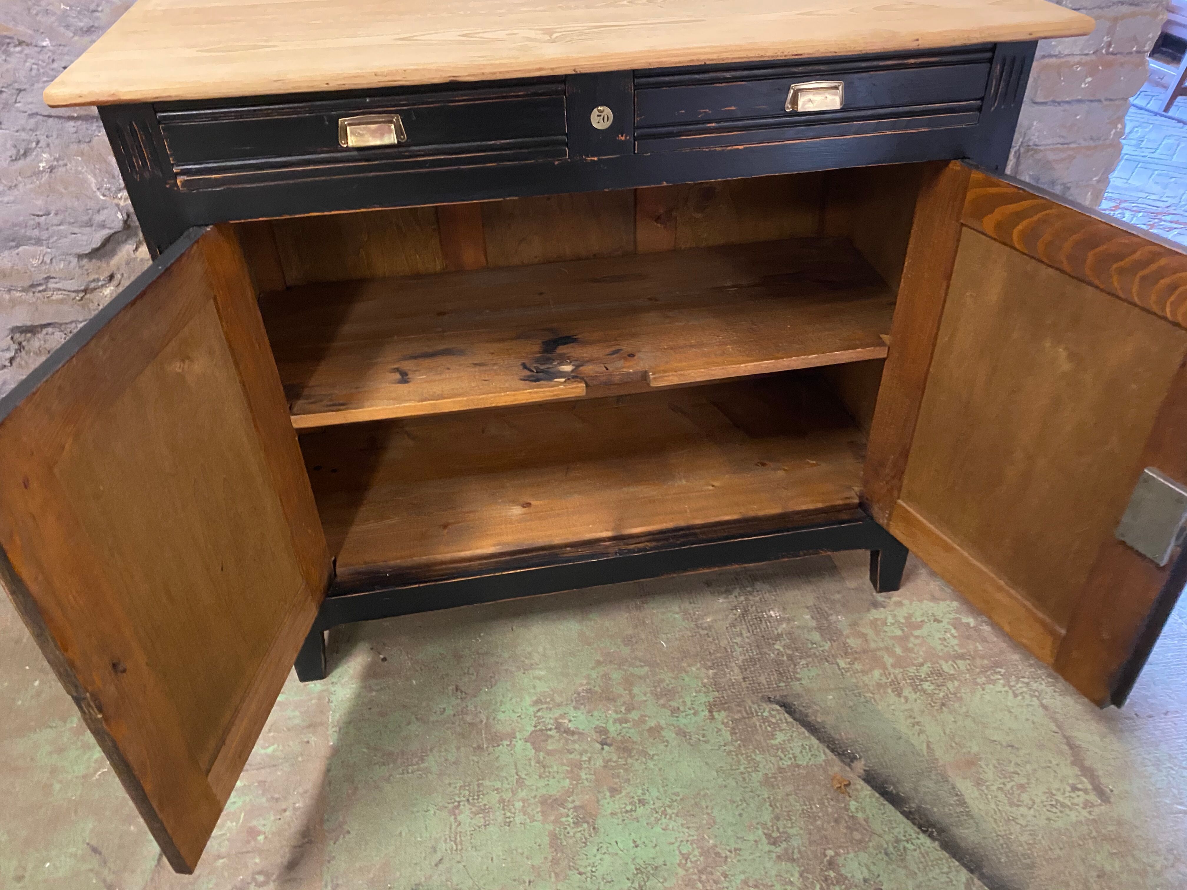 Former parisian black patina side board