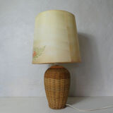 Rattan lamp and silk paint