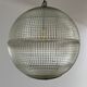 Parisian glass holophane mid-century globe pendant light