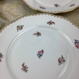 6 flat plates porcelain Limoges France