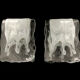 Pair of Murano Sil Lux wall sconces in alabaster glass and aluminum