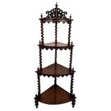 Rosewood corner shelf, Napoleon III period