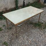 Antique vintage coffee table with marble top