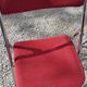 Set of 6 folding chairs from the 70s tweed and chrome metal