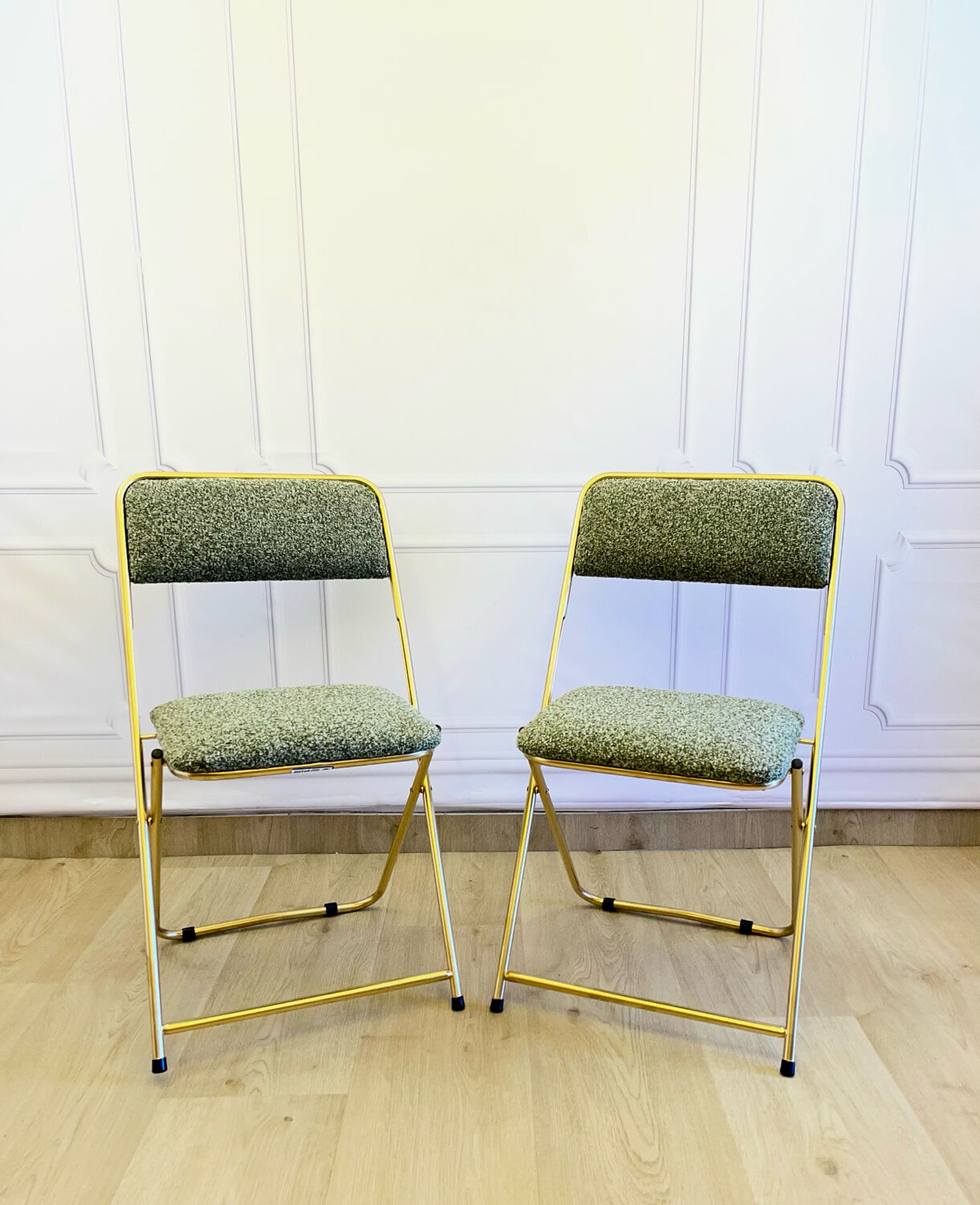 Paire de chaises Lafuma vintage restaurées – design années 70