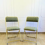 Paire de chaises Lafuma vintage restaurées – design années 70