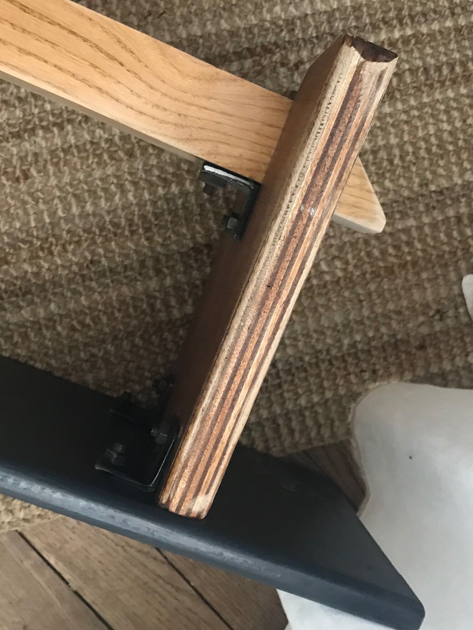 Wooden workshop bench