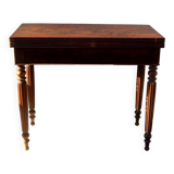 Antique Louis XVI solid mahogany game table, good condition, portfolio model