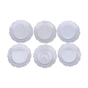 Série de six assiettes plates
