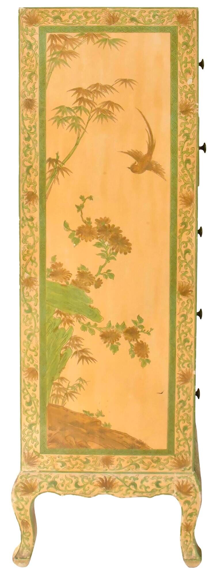 Chiffonnier en bois peint de style chinoisant