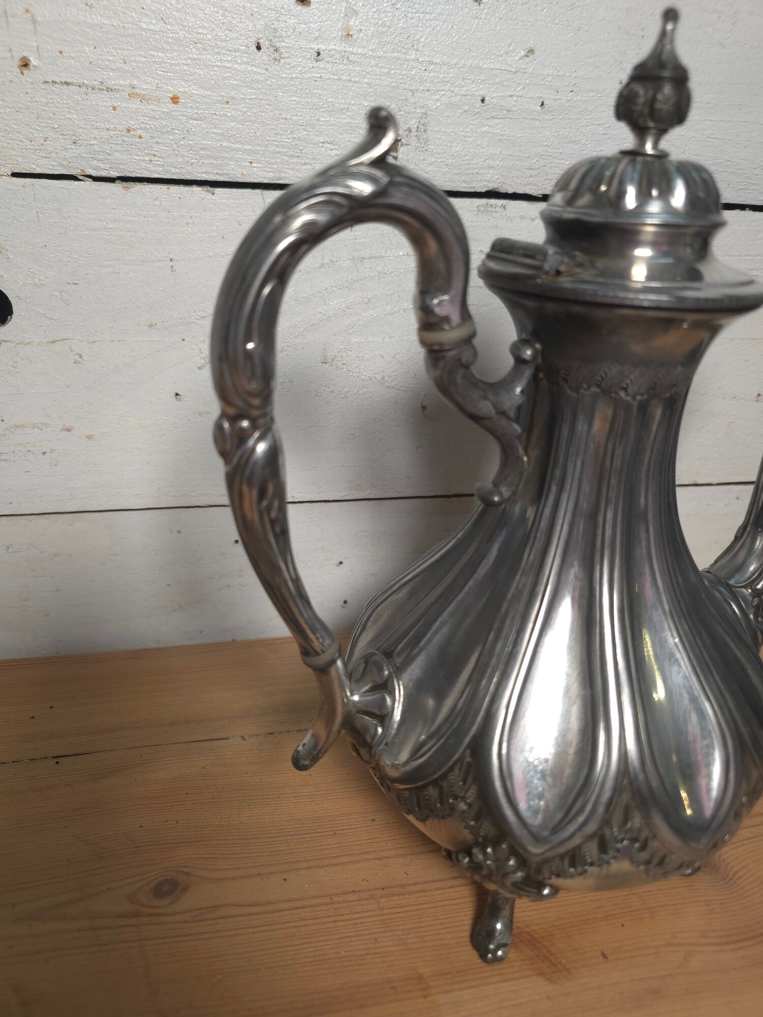 Silver-plated coffee pot