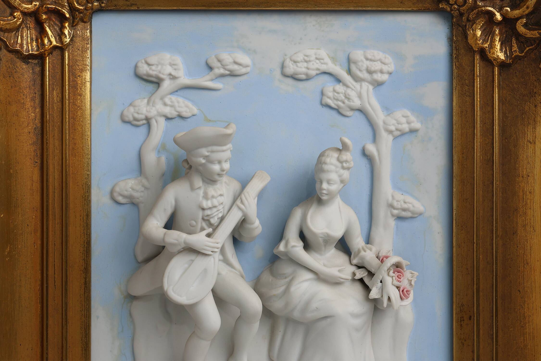 Porcelain Wall Art in Baroque style by Alt Meissen, Germany 1950s