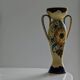 Amphora Vase Ceramic Gouda Holland - Rubens hand painted flower motif - Model 1035