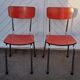 Pair of vintage formica chairs