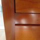 3-drawer chest of drawers with sliding shelf - Louis Philippe style - cherry color