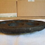 Old stone dish for cooking eggs / ideal in decoration for floating candles - underside
