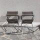 2 fauteuils Cantilever S34 cuir marron