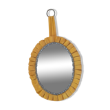Miroir ovale vintage couleur mirabelle