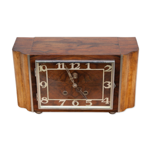 Pendule art déco bois Vedette