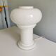 Set of 2 white glass mushroom table lamps, eighties