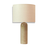 Lampe grès et lin