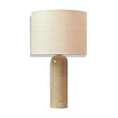 Lampe grès et lin