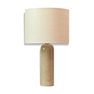 Lampe grès et lin