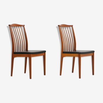 2 teak chairs 1960's made in Sweden