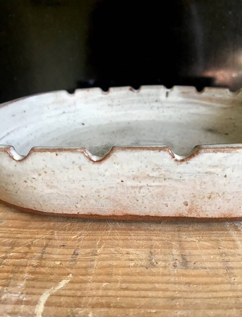Glazed terracotta dish from the 1980s