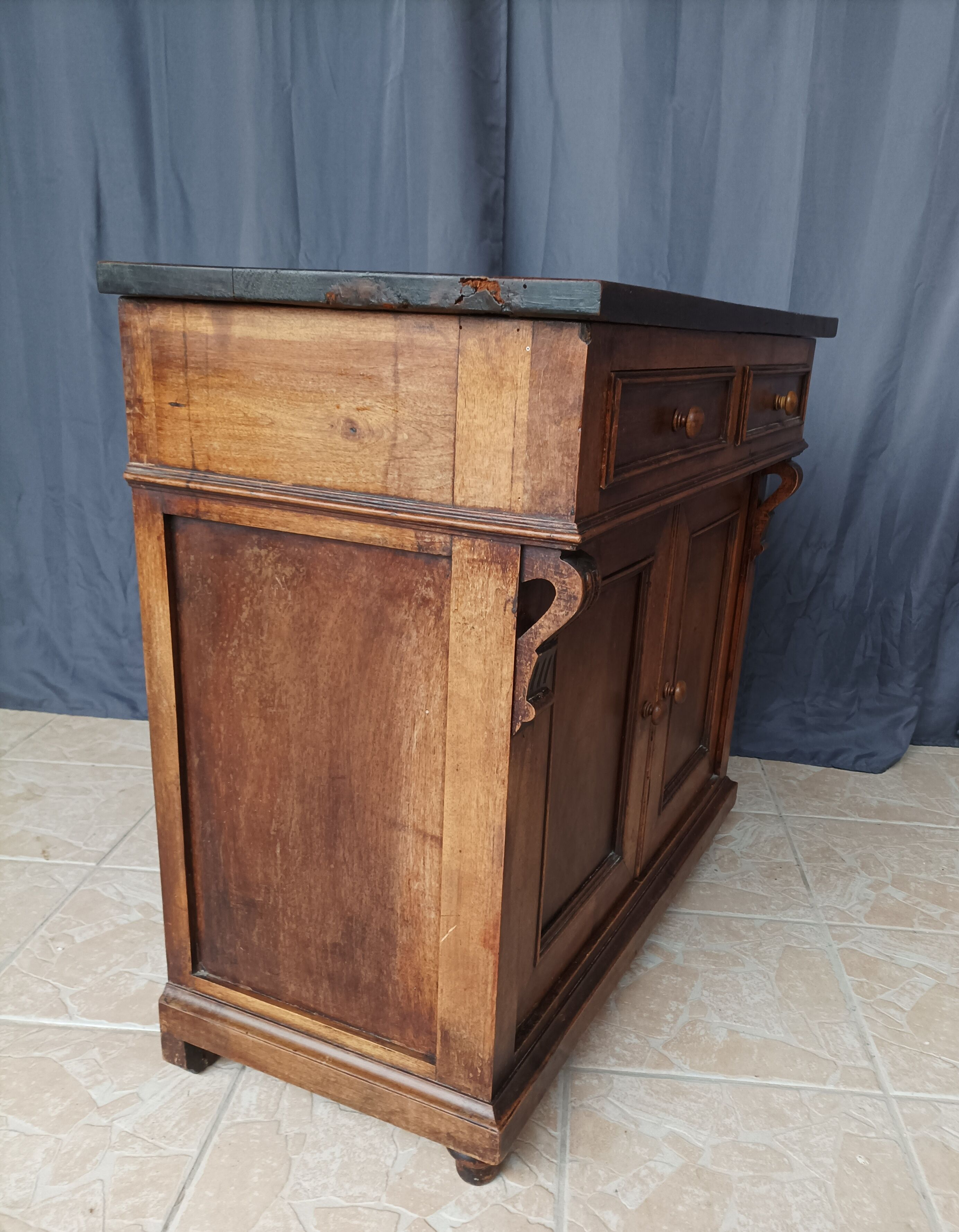Low walnut sideboard