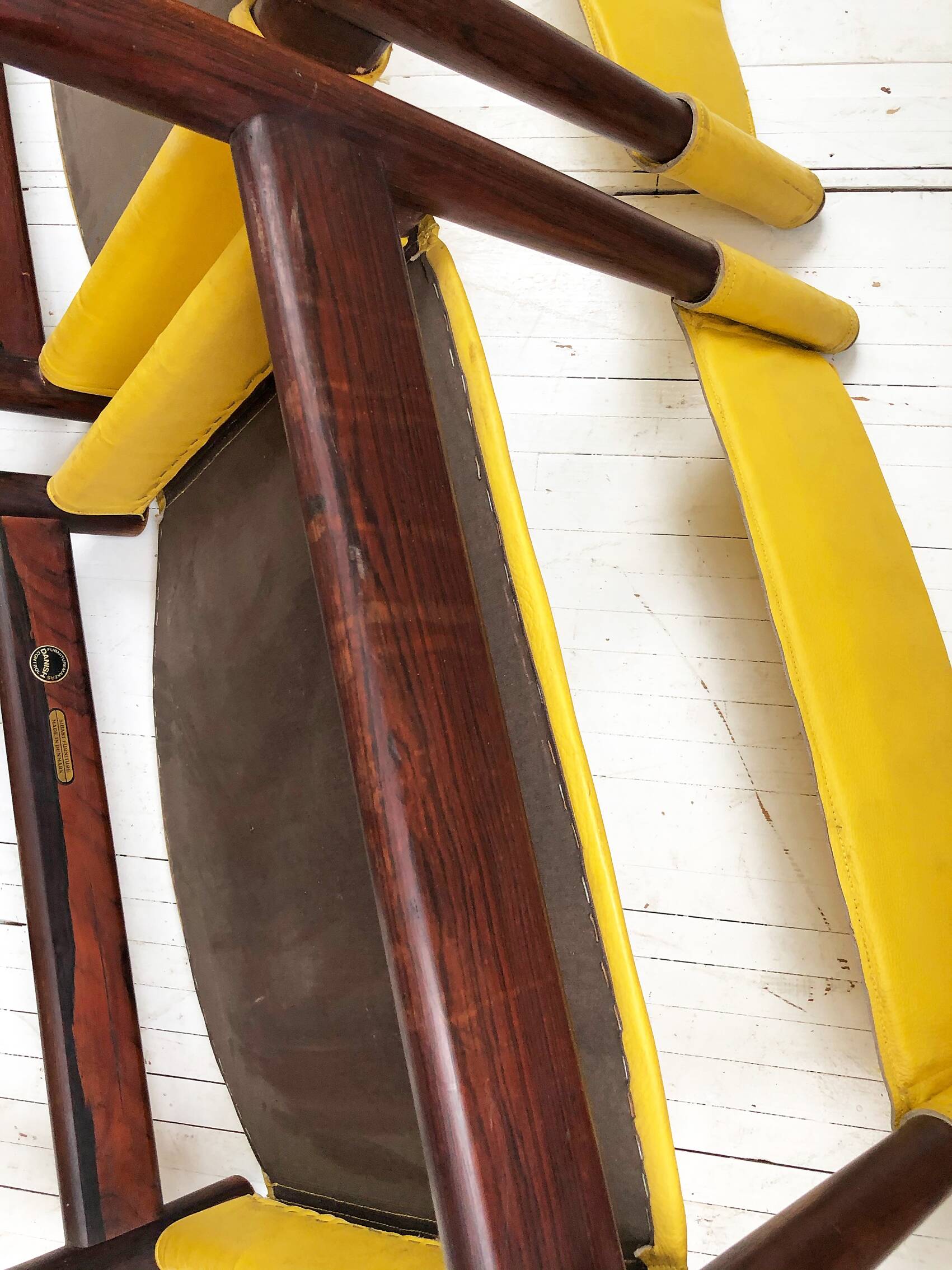 Rosewood leather chairs by Arne Vodder for Sibast