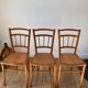 Set of 3 Luterma bistro chairs in beech wood effect canning 40s