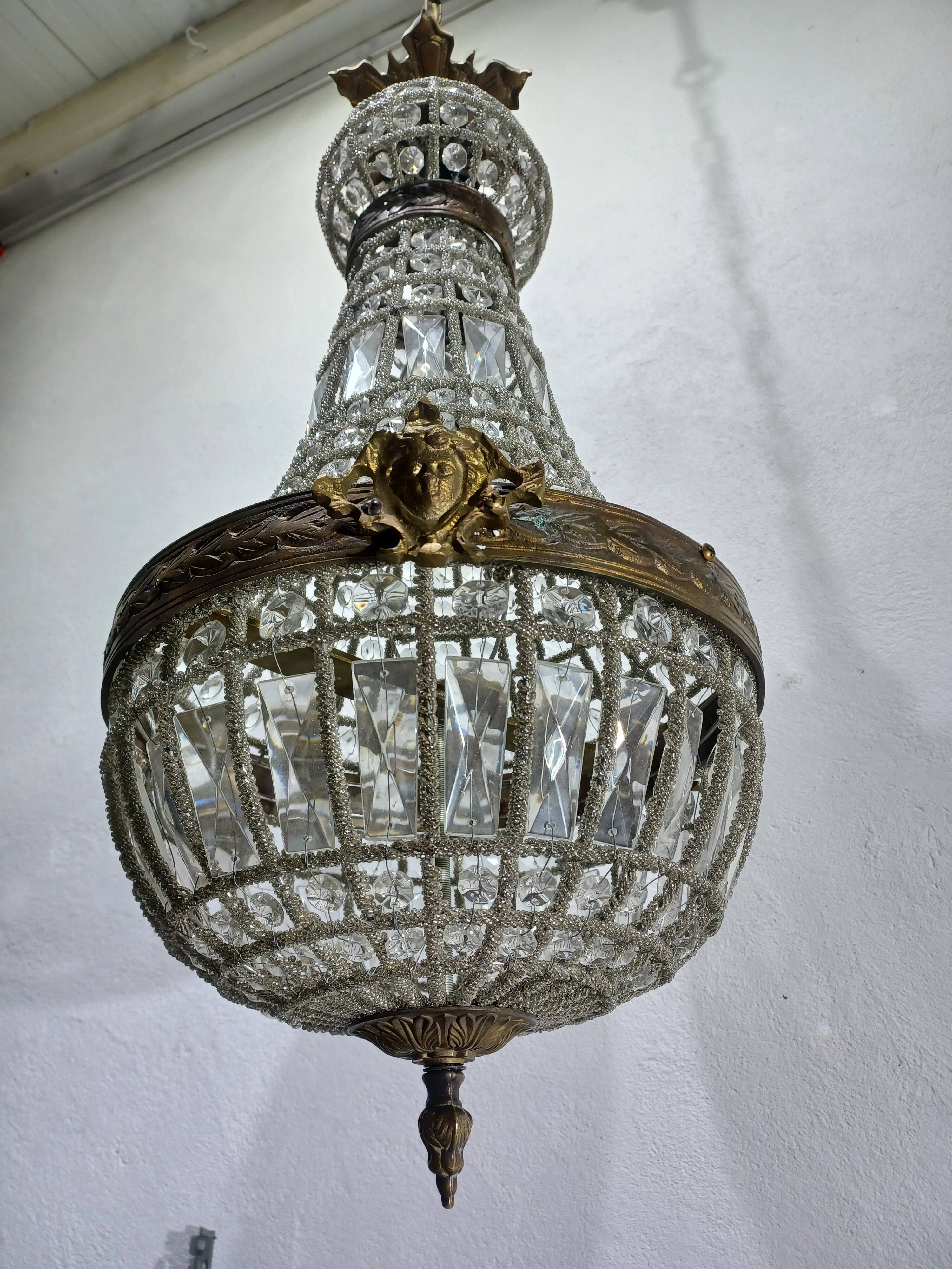 Pair of 1-Light Hot Air Balloon Chandeliers