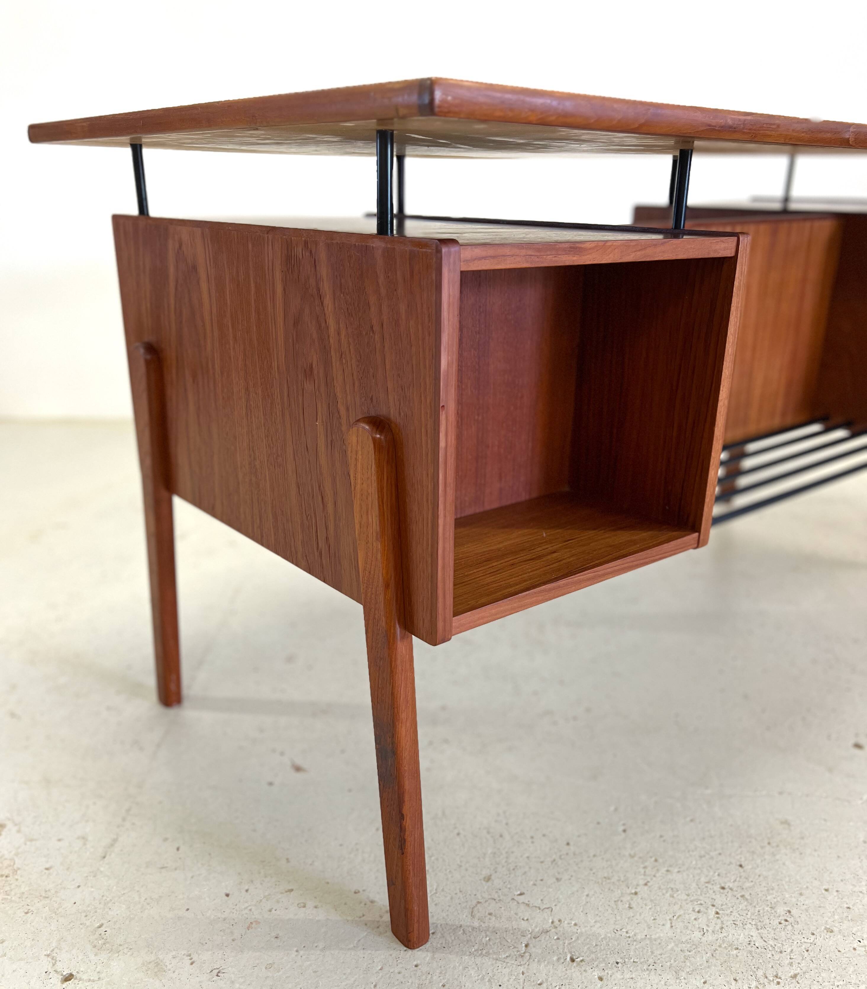 Danish Teak 'Floating-Top' Desk, 1960s.