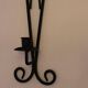 Pair of vintage black metal sconces