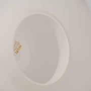 Danish Vintage UFO Lamp in Opal Glass and Teak 1960s