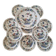 Roeun dessert plate set in French Sarreguemine porcelain