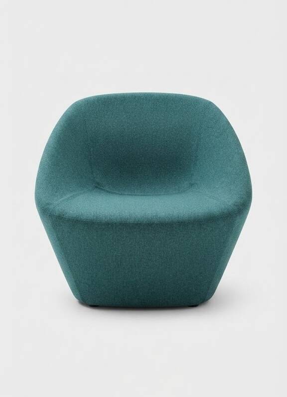Pedrali log 366 turquoise armchair